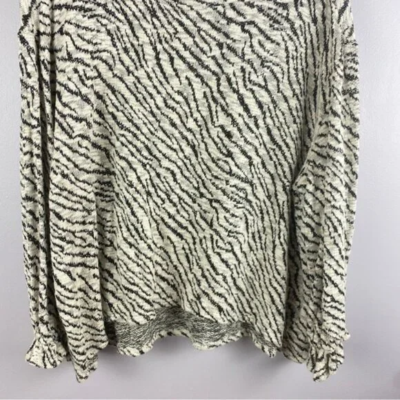 Zac&Rachel Zebra Print Cotton Blend Long Sleeve Sweater 2X - Picture 3 of 10